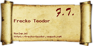 Frecko Teodor névjegykártya
